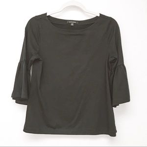 Banana Republic 3/4 Sleeve Black Boat Neck Top Size XS